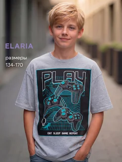 Футболка для подростка с принтом оверсайз